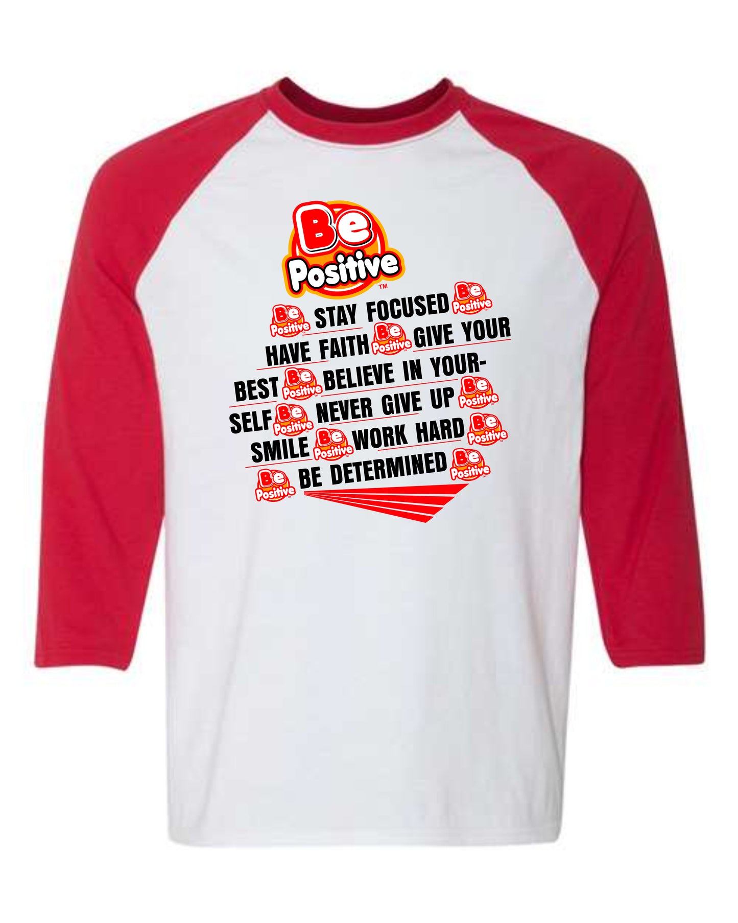 Be Positive baseball jersey tee